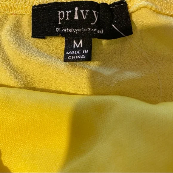 Dolls Kill Bright Yellow Puff Sleeve Bodysuit Size M NWT - Picture 7 of 8